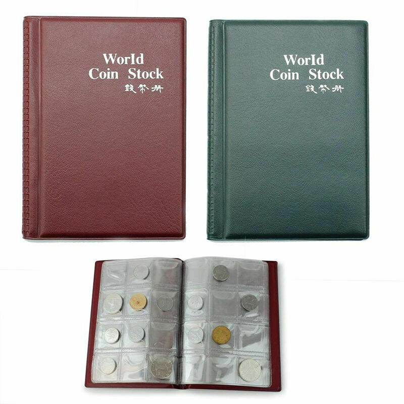 120 Coins Cases Holder Collection Album Book Pockets Storage Folders H8C9