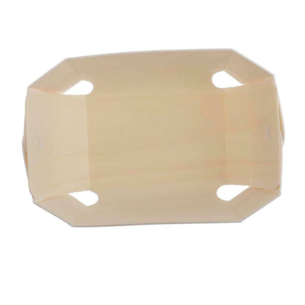 50 Pieces Disposable Wooden Bakery Boxes for Party Serving Foods
