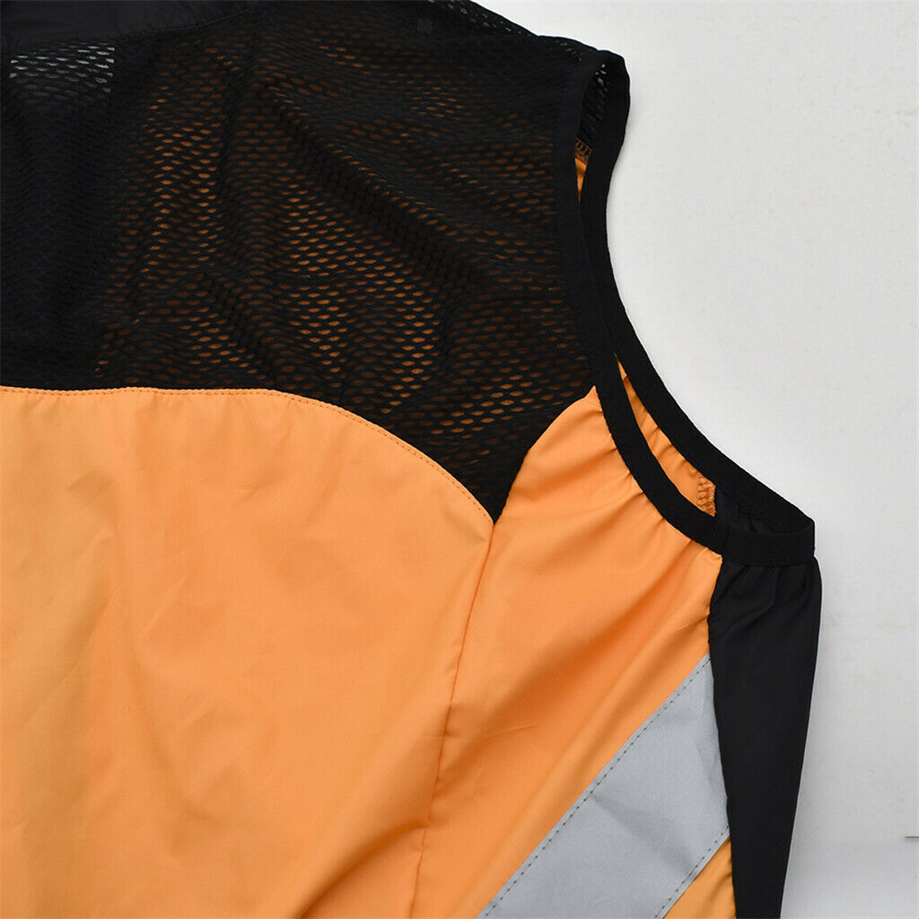 Light Reflective Windproof Jacket Vest Night Running Reflective Suits XXL
