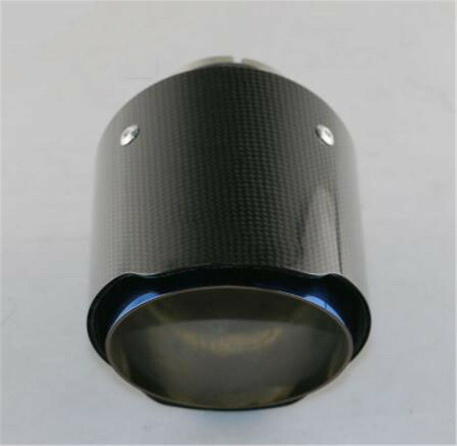 Straight Edge Stainless Steel Carbon Fiber Car Exhaust Muffler Tip Pipe Tailpipe