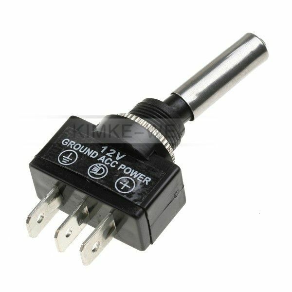 5 x Green Illuminated Tipped Toggle Switches 12V