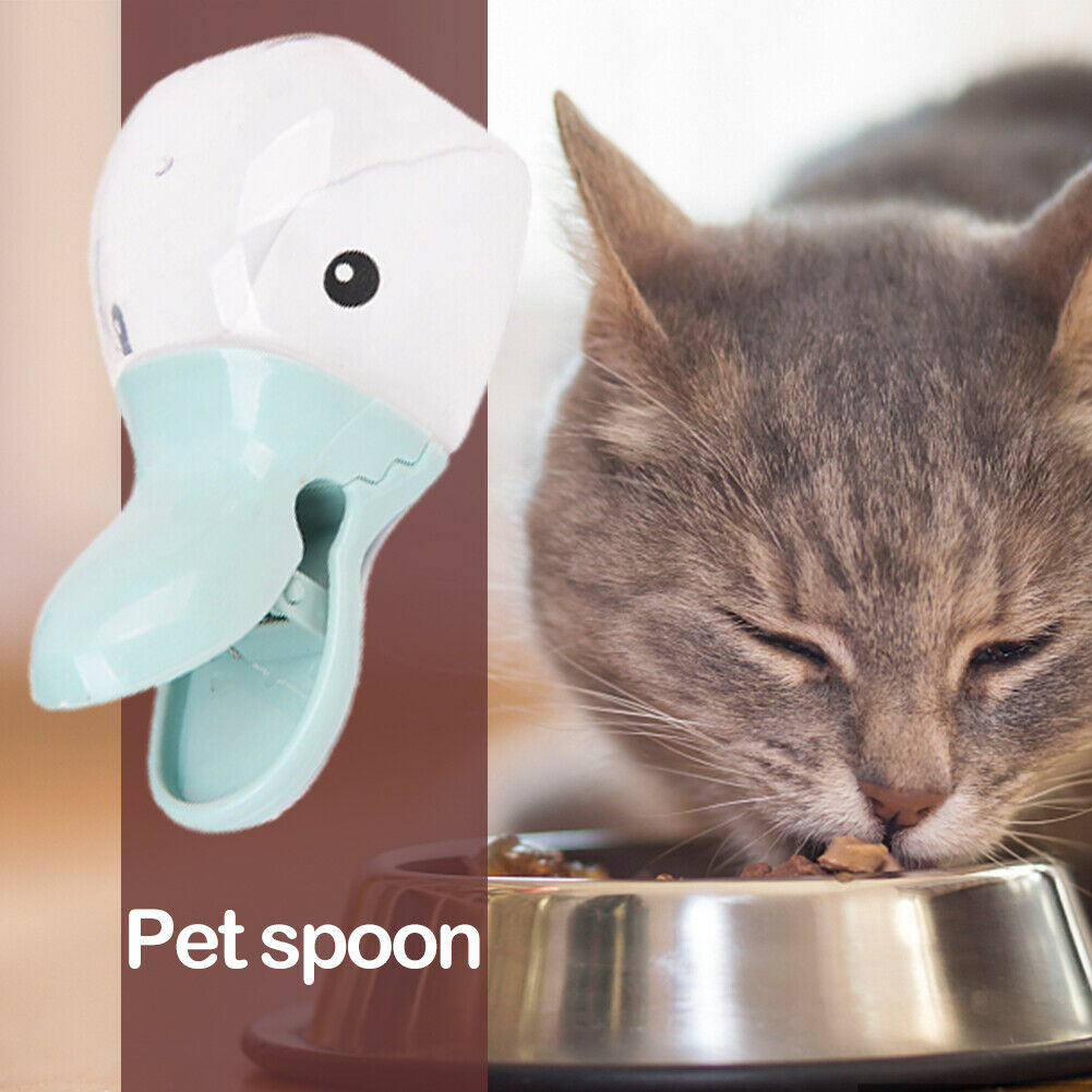 Cute Duckbill Pet Food Shovel Multifunction Spoon Cat Food Bag Seal Clip @