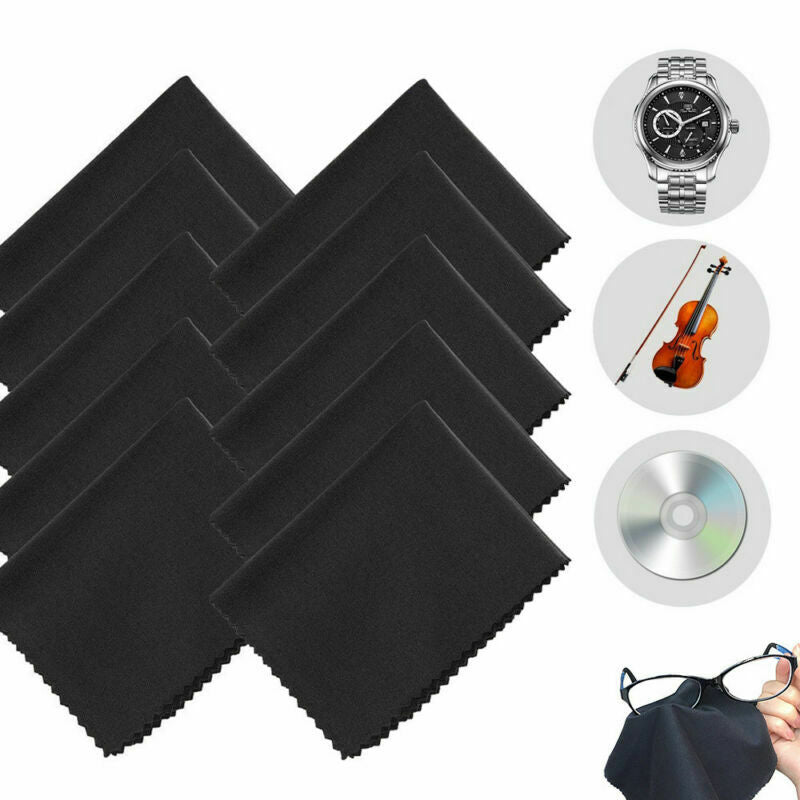 10PC Premium Microfiber Cleaning Cloths For Lens Glasses Screen TV Phone 15*15mm