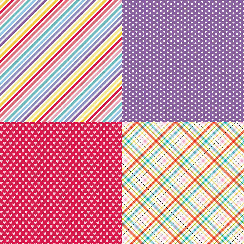24 sheets 6"X6" Rainbow patterned paper pad Scrapbooking paper pack Backg.l8