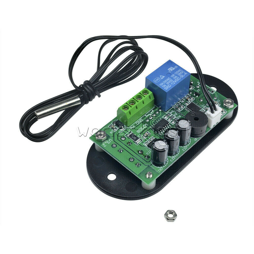 Blue LED W1308 12V Digital Thermostat Temperature Alarm Controller Sensor Meter