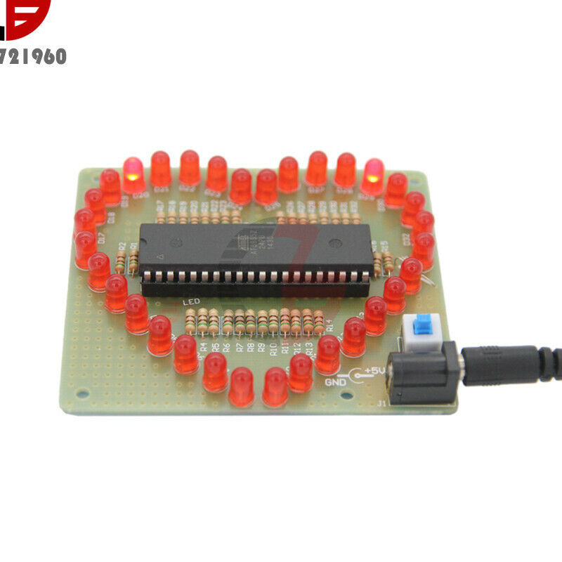 Love Heart Shaped LED PCB Board DIY Kit Red Light Electronic Flashing Suite Gift