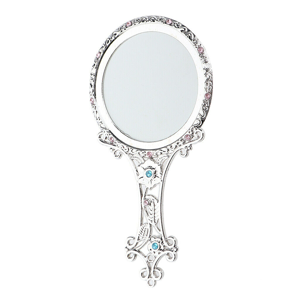 Travel Portable Handheld Vanity Makeup Mirror Home Salon Girls Gift 2 Colors