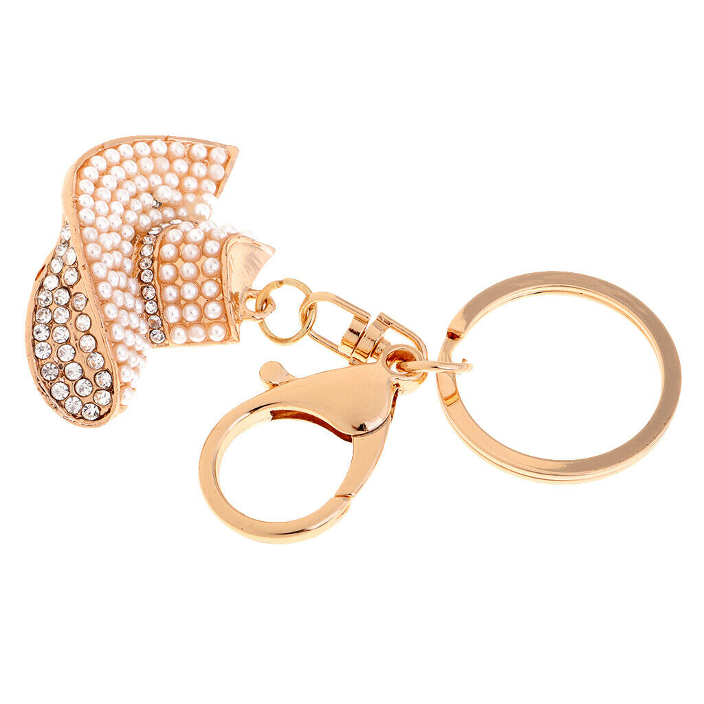 Crystal Keychain Hat Pendant Rhinestone Decorative Ornaments for Women Bags