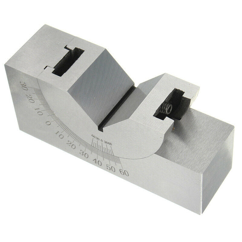 Milling Precision Mini Adjustable Angle V Block 0°-60° Vice Grip Holding Clamp