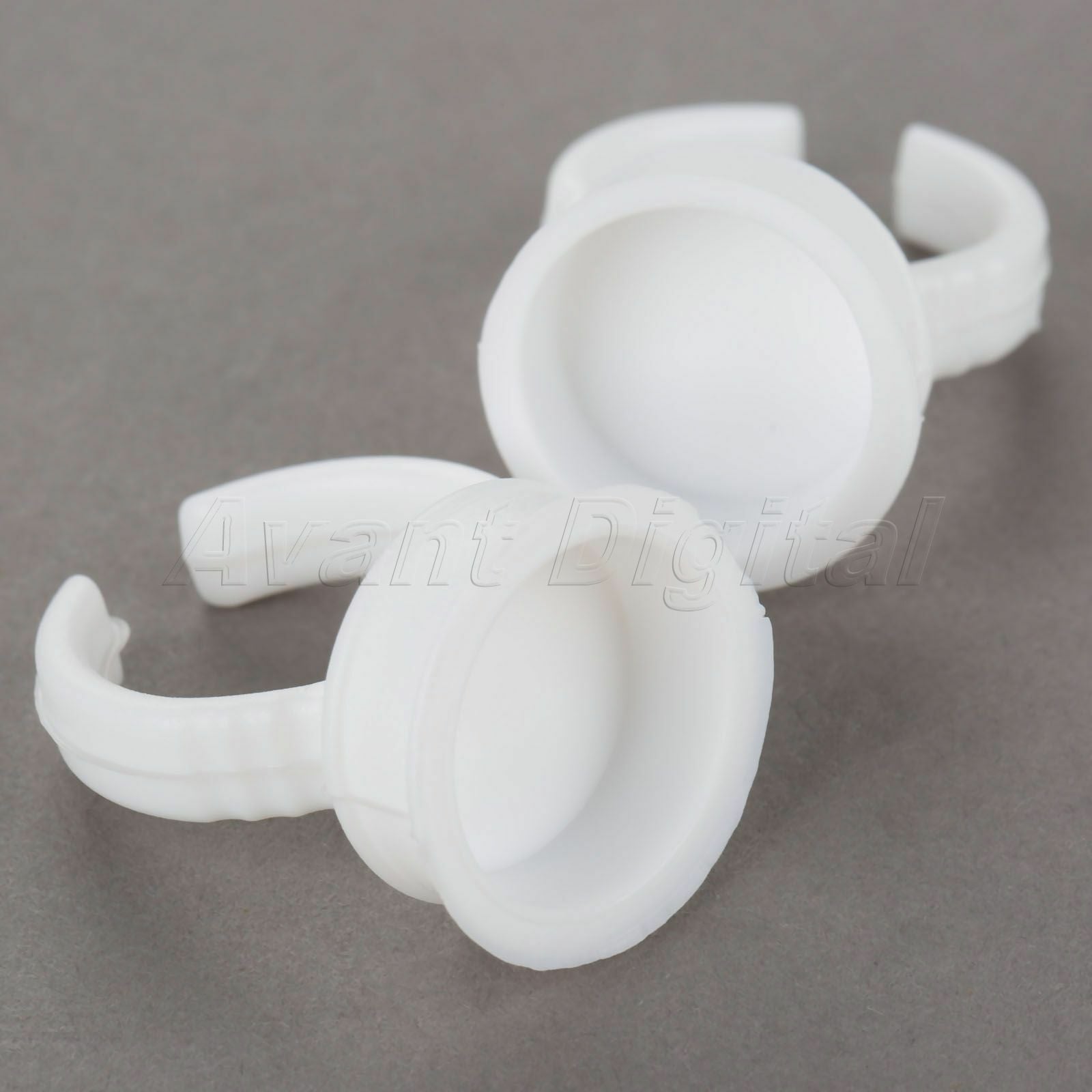 50pcs Plastic White Tattoo Ink Caps Ring Eyebrow Permanent Makeup Holder Cups