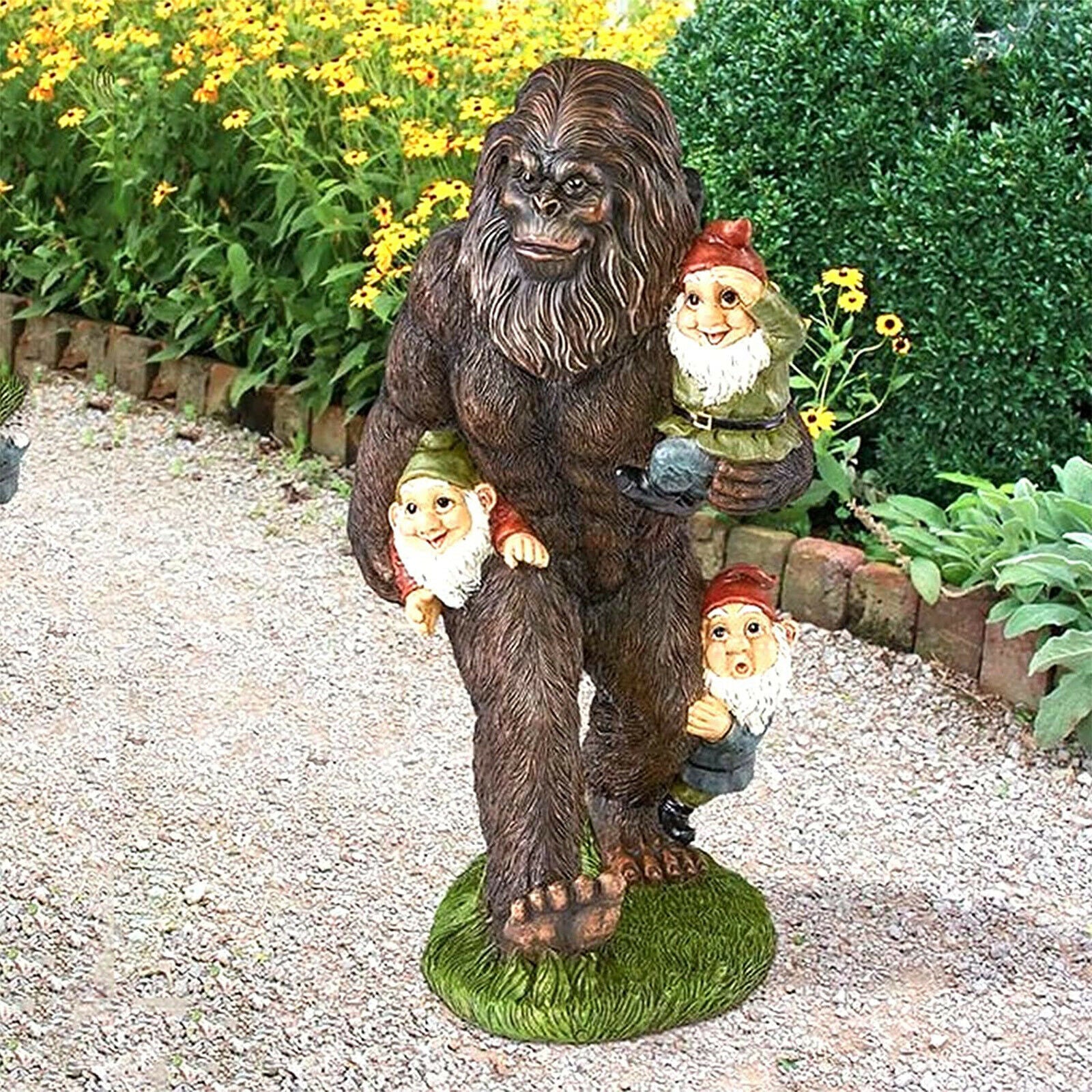 Garden Gnome Statues Outdoor Decor Sculptures Statues Bigfoot Gnomes Garden A