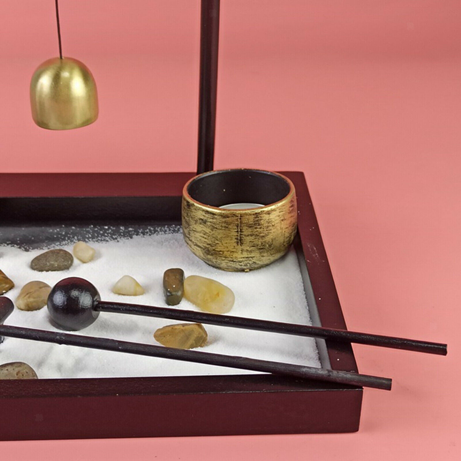 Zen Garden Kit Relaxation Rock Sand Garden for Desktop Stress Reliever