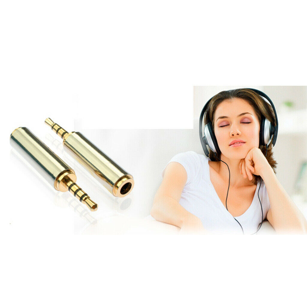 4-Pole 3.5mm Male to 2.5mm Female Headset Audio Adapter Cable Extender Stereo