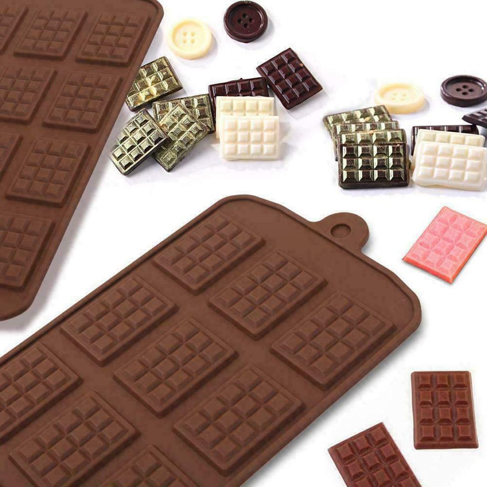 Mini Chocolate Block Bar Silicone Mould Mold Ice Tray Decorating Cake Tool U6Y0
