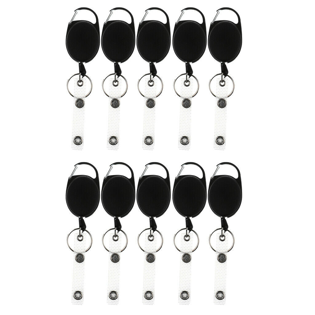 10 Pieces / Set Retractable Keychain Belt Clip Keychain ID Card  Creative Gift