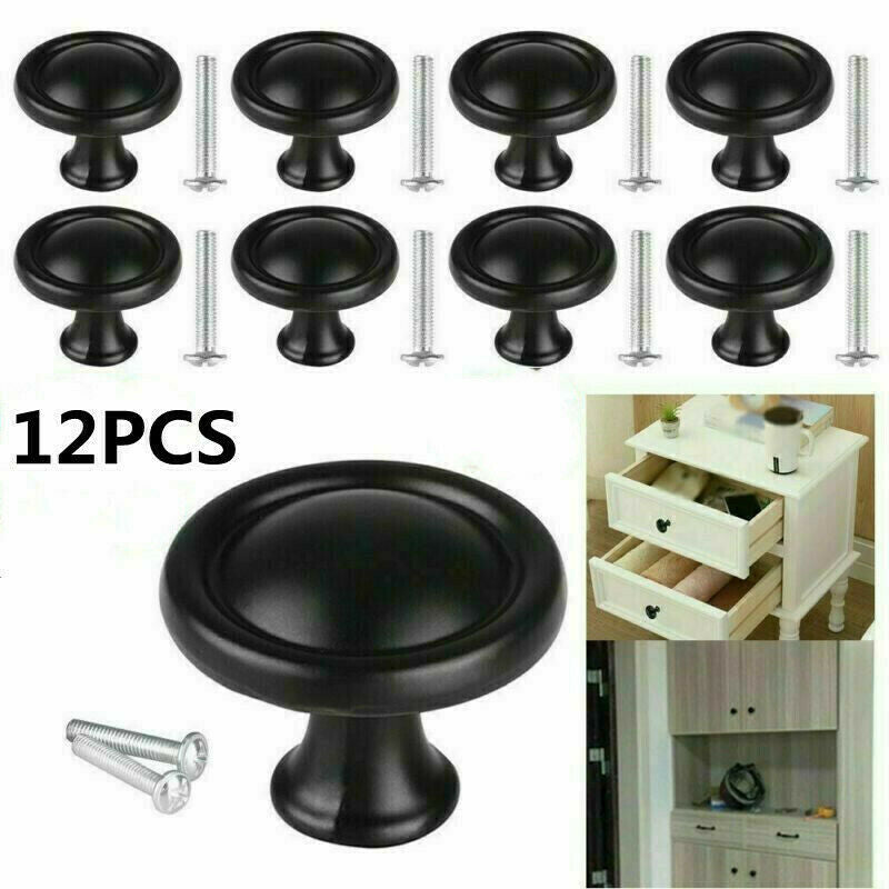 12X Kitchen Cabinet Door Drawer Hardware Knob Handle Pull Bathroom Knobs Handles
