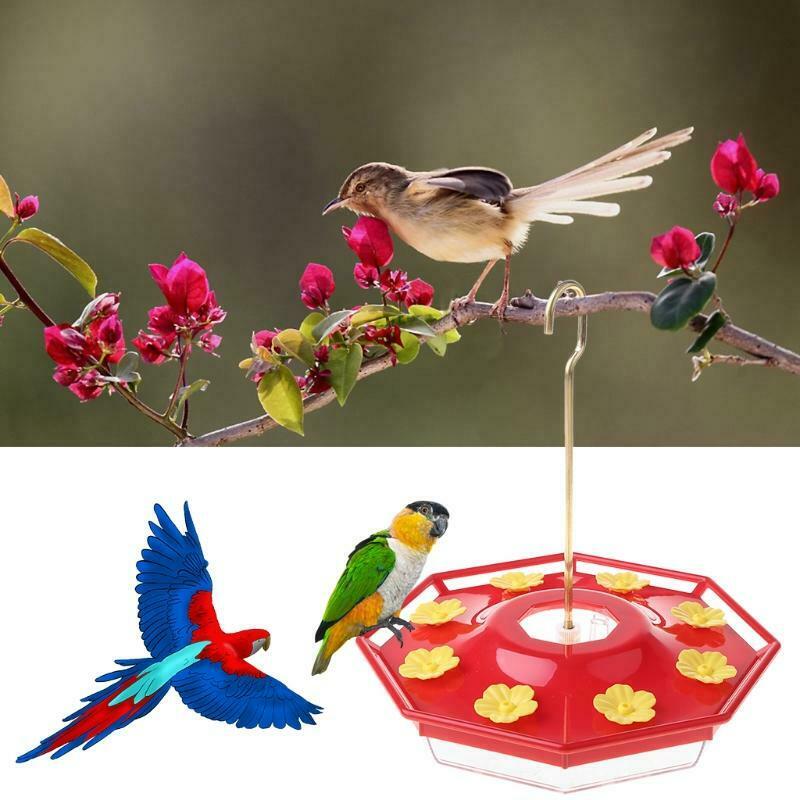 12 oz Plastic Hanging Hummingbird Feeder with 4 Feeding Ports