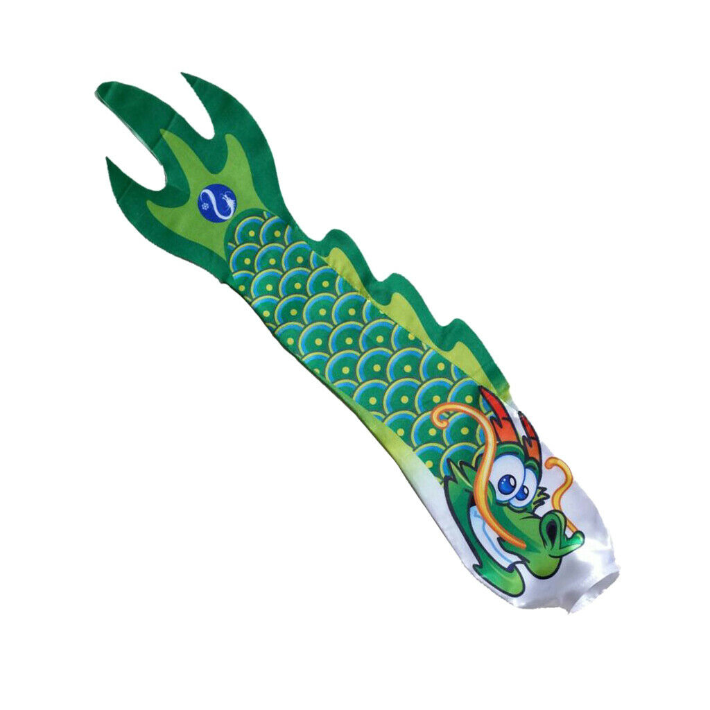 3Pcs Outdoor Garden Windsock Flag Chinese Dragon Carp Streamer Wind Sock