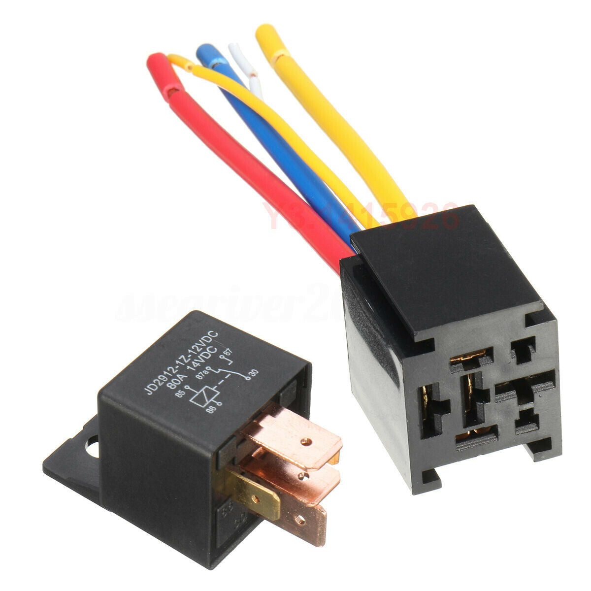 12V 80A 5Pin DC AMP SPDT Car Relays + Socket Car Starter Auto Relay Universal