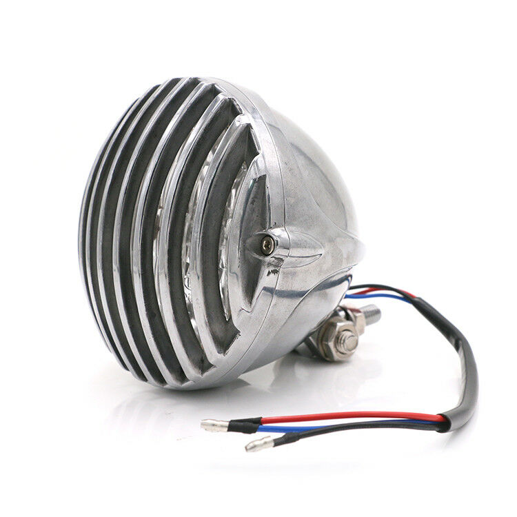 Polishing Grill Retro Headlight Lamp For Dyna Fatboy Shadow Cafe Racer Choppers