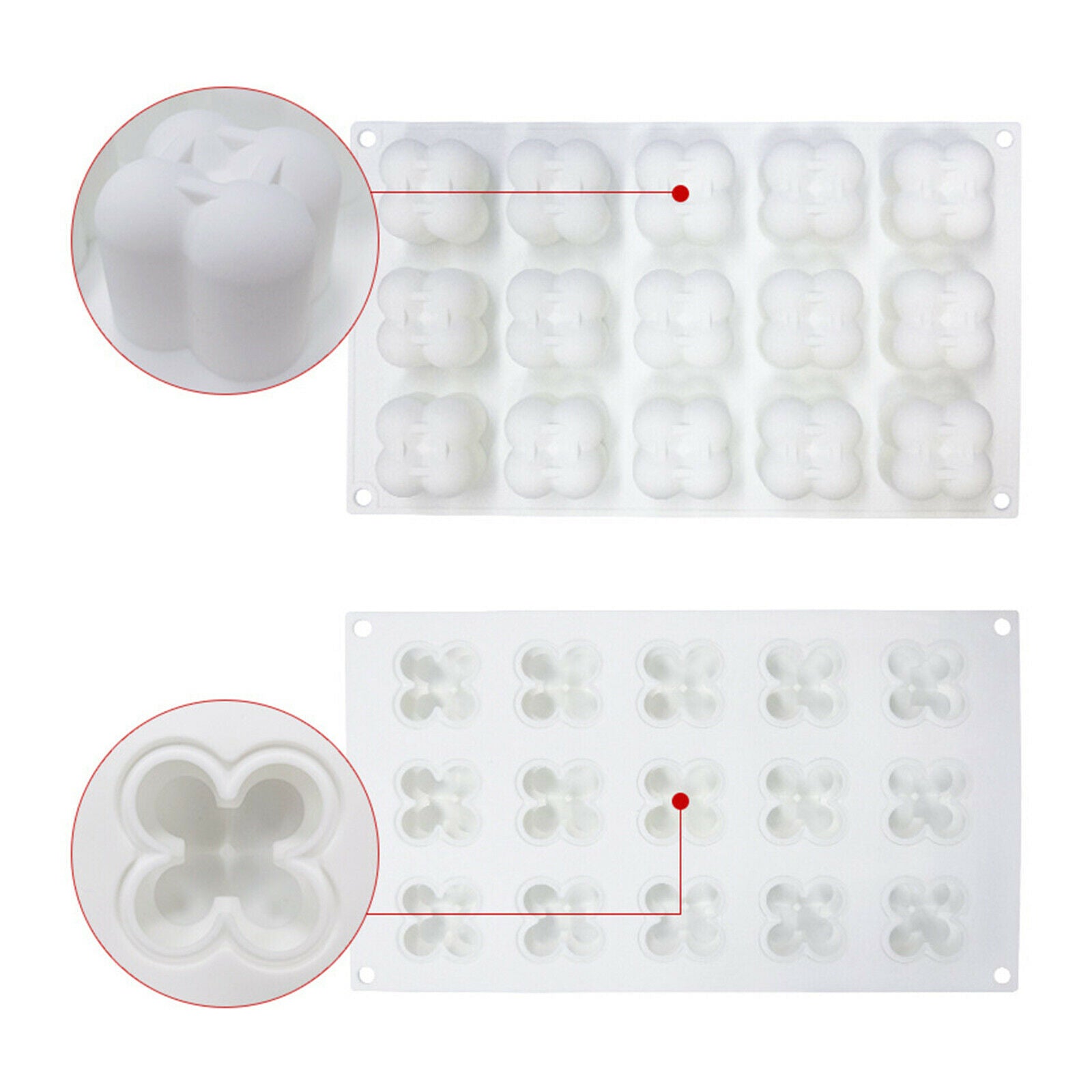 15-in-1 Silicone Candle Mold Mini Bubble Cube Ball Design for Candles DIY Crafts