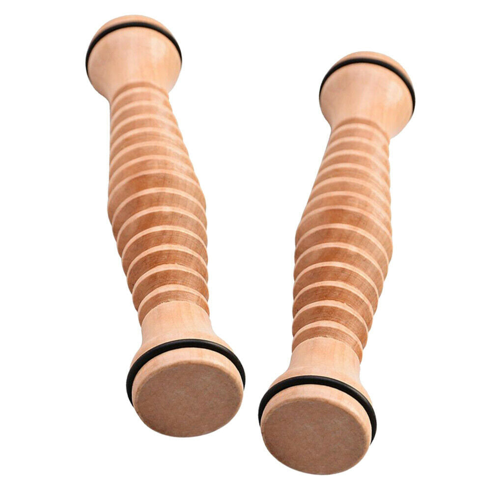 2 Pcs Wooden Foot Roller Massager for Plantar Fasciitis Stress Relief Relax