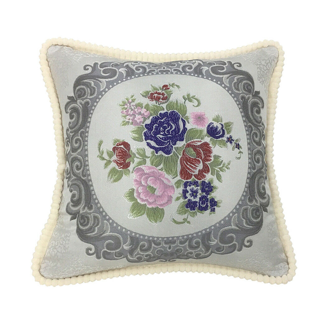 48x48cm Chinese Peony Embroidery Throw Pillow Cushion for Sofa Color_2