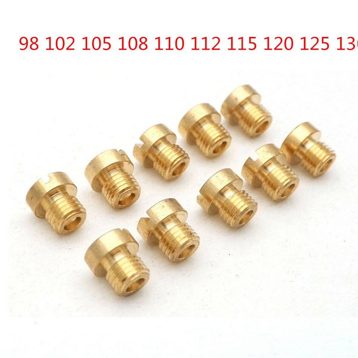 10X main Jet for   Carb Carburetor 98 102 105 108 110 112 115 120 125 130