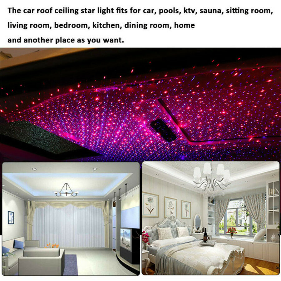 Car Roof Star Night Light Projector Ceiling Light Interio Atmosphere Galaxy Lamp