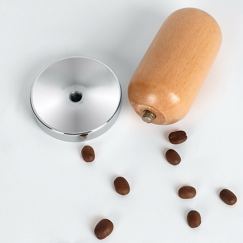 Wooden Grip Espresso Coffee Tamper Barista Coffee Bean Press Hammer Tool