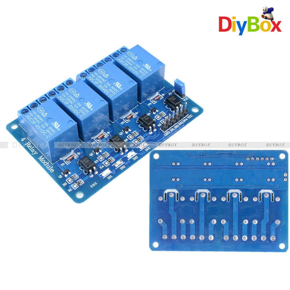 [5PCS] DC5V 4 Channel Relay Board Module Optocoupler for Arduino PIC ARM AVR DSP