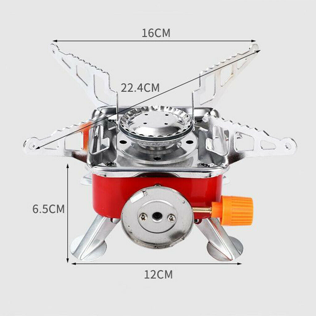 Square Camping Gas Stove Cookout Folding Butane Burner  Travel Stove