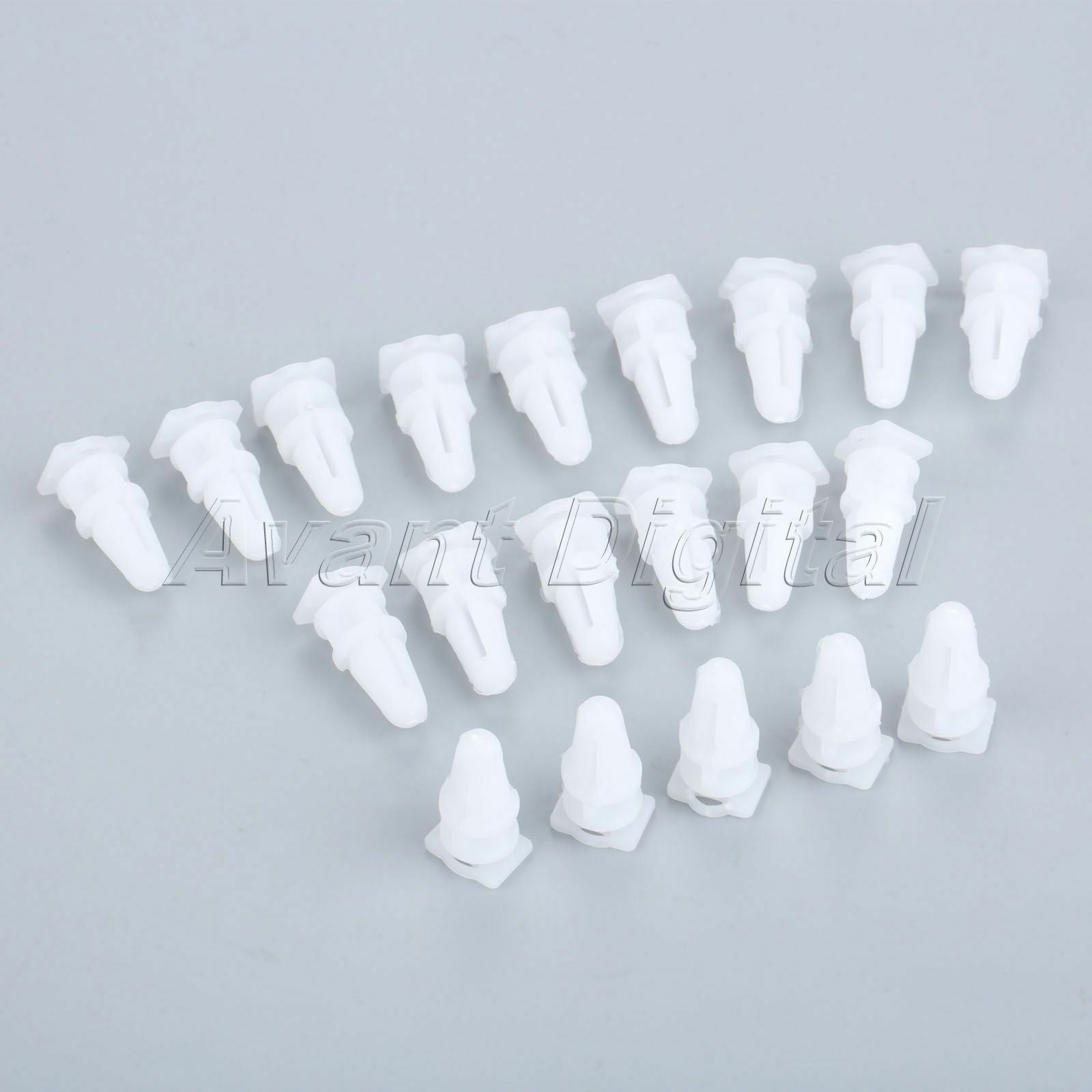20PC White Plastic Auto Car Plate Clips D82 Fastener 51471840961 Replacement