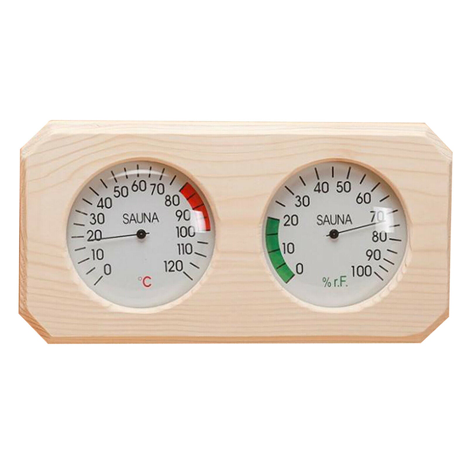 Wooden Sauna Hygrothermograph Thermometer Easy to read Clear numbers Durable