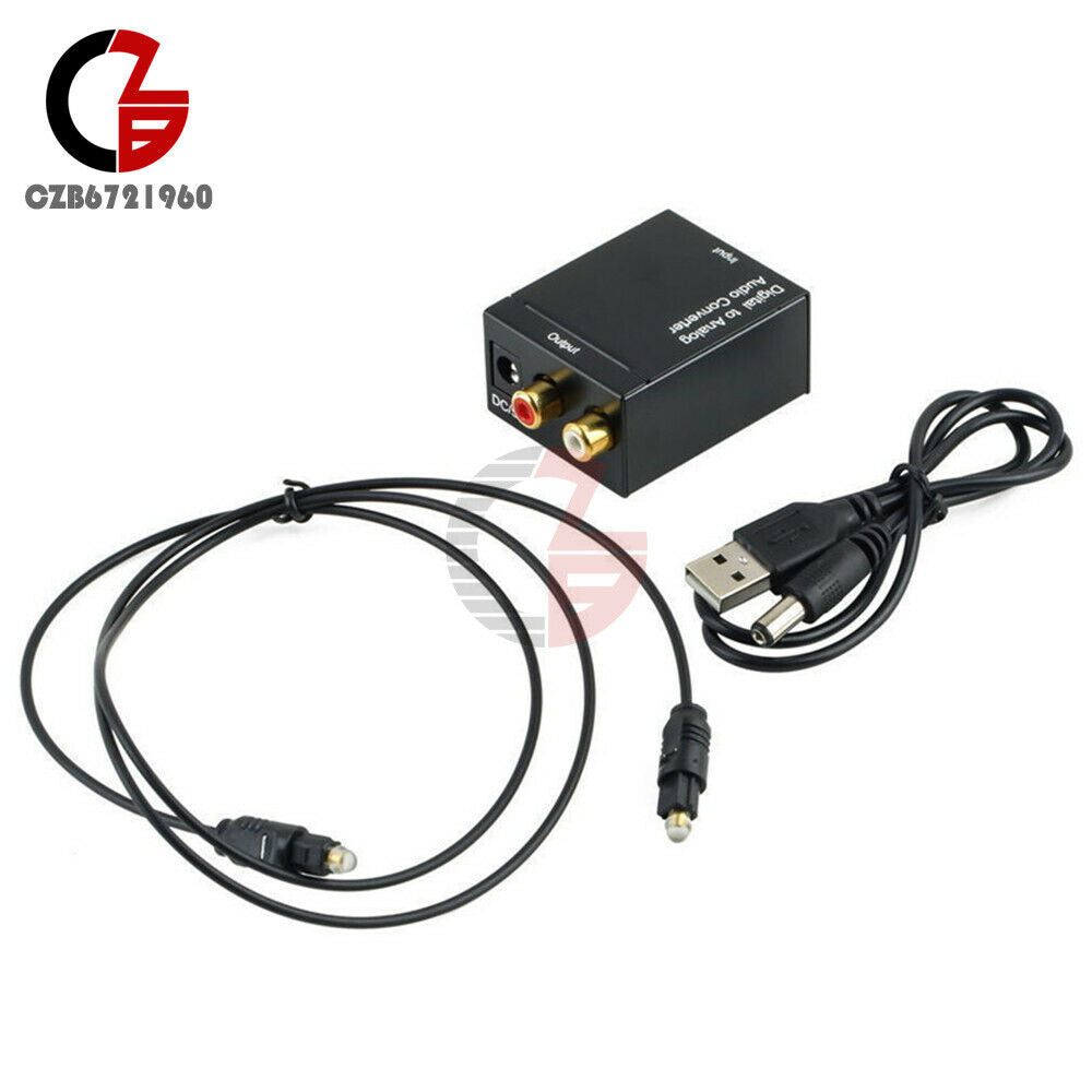 3.5mm Optical Coaxial Toslink Digital to Analog Audio Converter Adapter RCA L/R