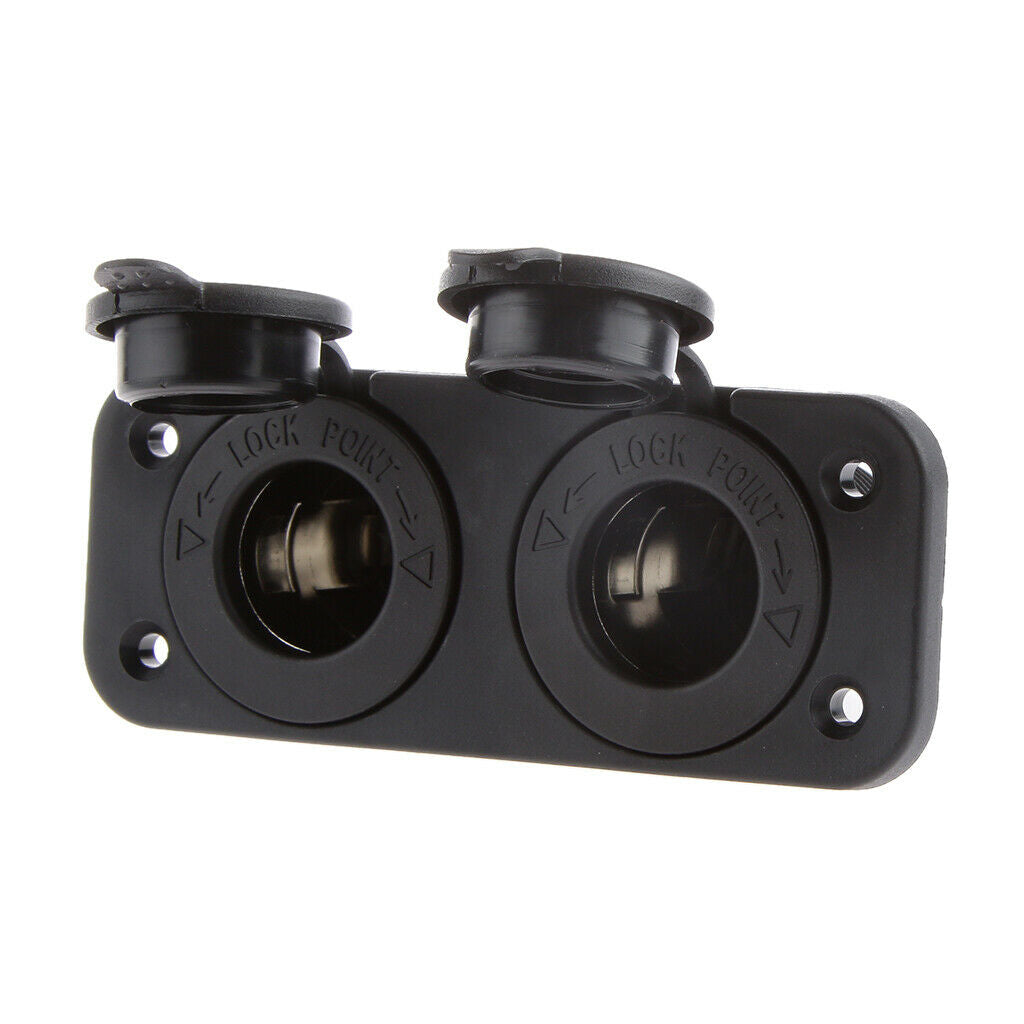 2-way Waterproof  Lighter Auxiliary Power Socket Car Motorbike