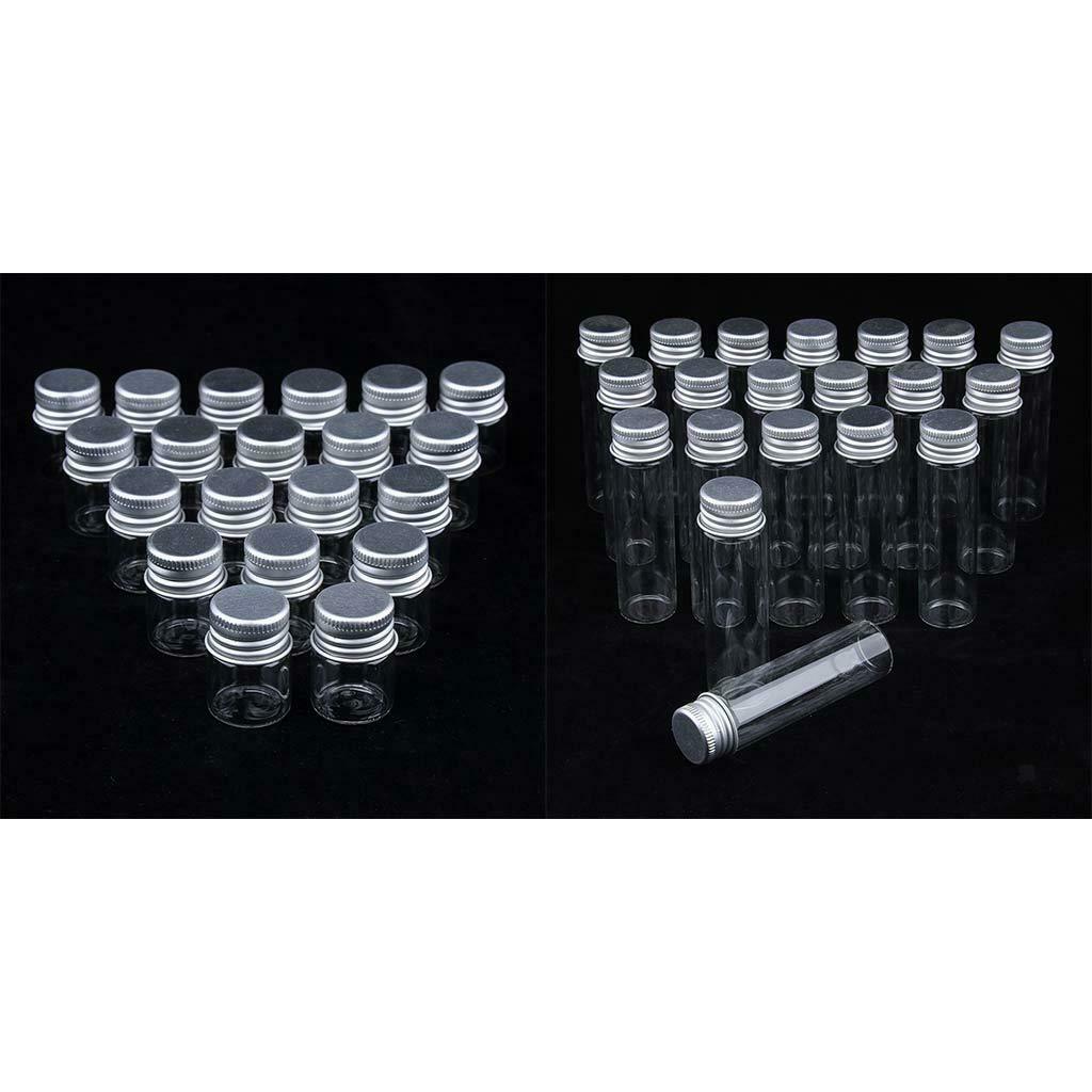 Women Men, Pack of 40pcs, Cosmetic Containers, Refillable Round Glass Jars