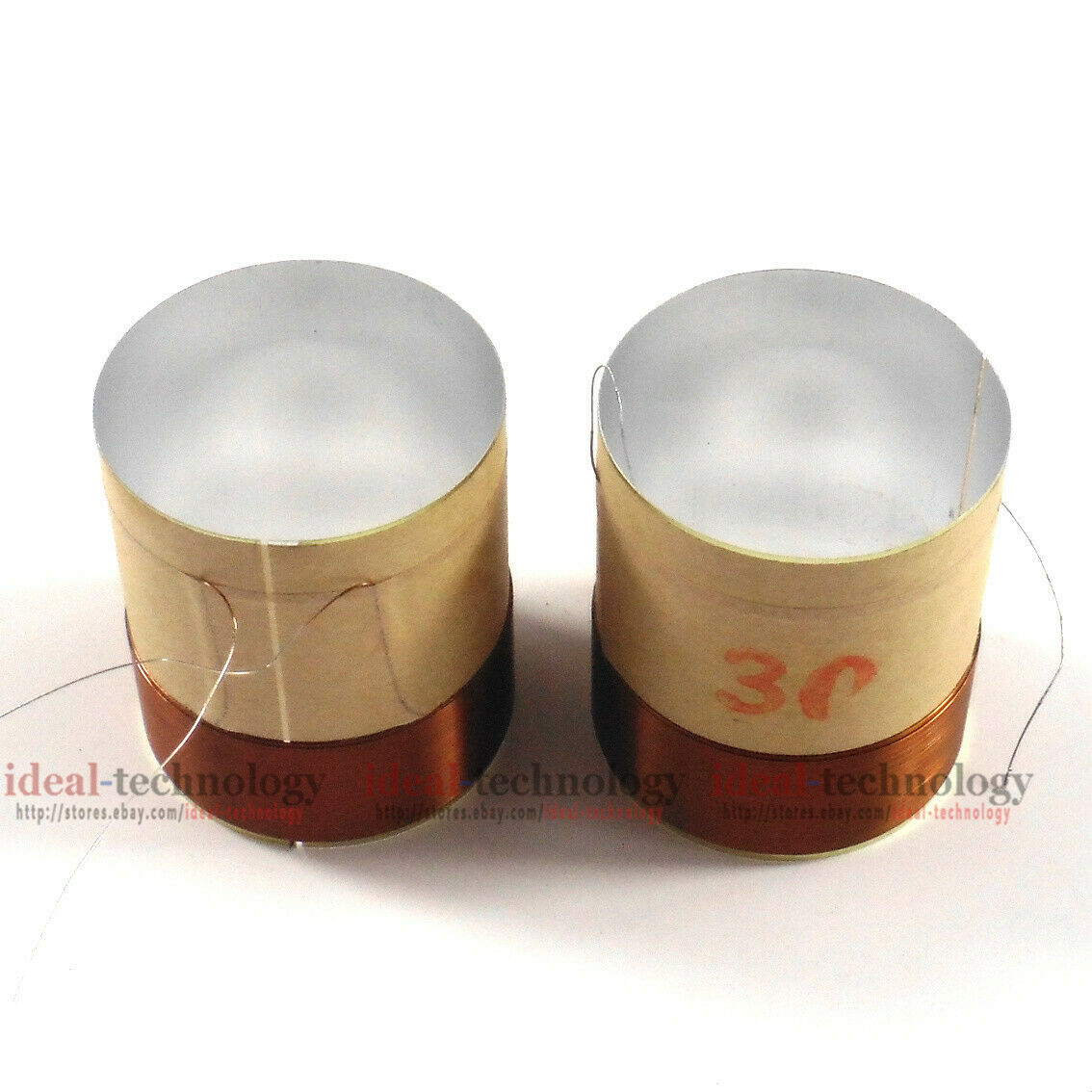 2pcs  30.5mm Voice coil Copper wire 8 Ohm For Loudspeaker Repair