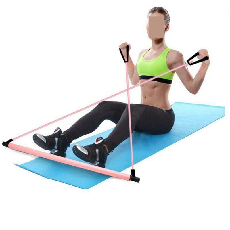 Multifunction Pilates Exercise Bar Removable Home Gym Fitness Chest Training