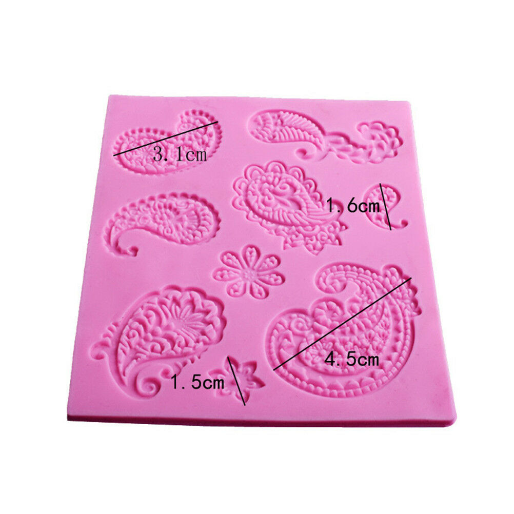 relief liquid state cake sugar lace pattern decor silicone mold retro bak.l8