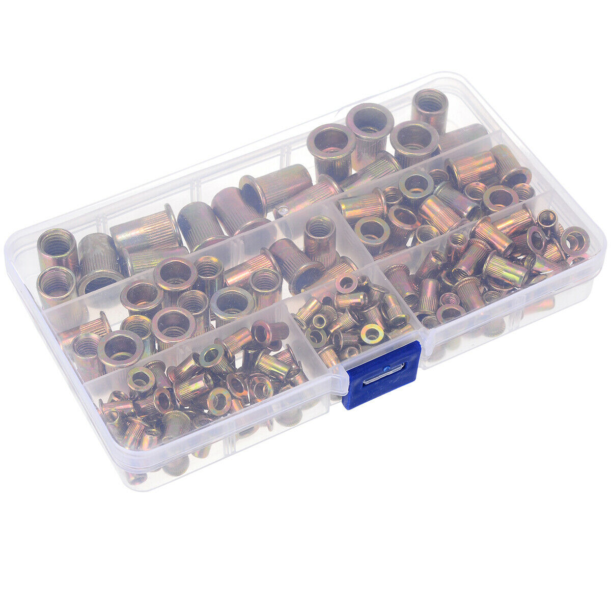 175 Pcs Zinc Steel Rivet Nut Kit Metric Rivnut Nutsert M3 M4 M5 M6 M8 M10