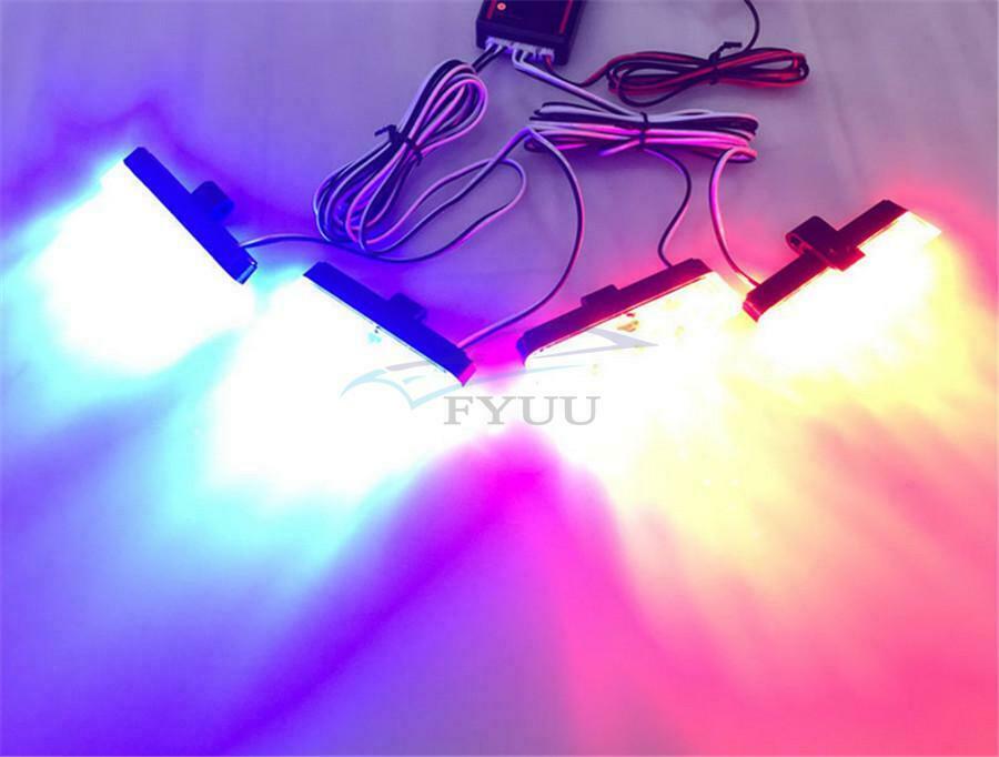 8W Red&Blue Wireless Remote Control Vehicle LED Atmosphere\Warning Strobe Light
