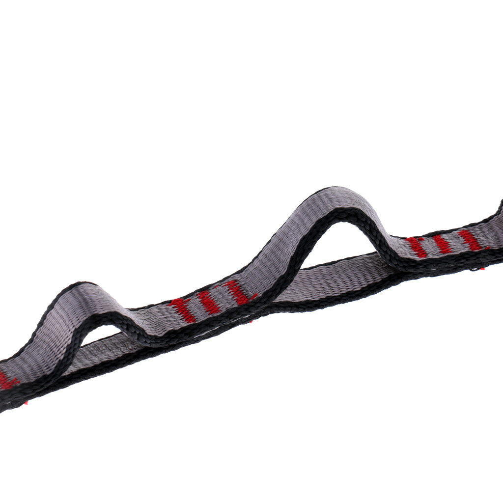 Rock Climbing Daisy Chain Yoga Swing Hammock Hanging Sling Webbing, Gray