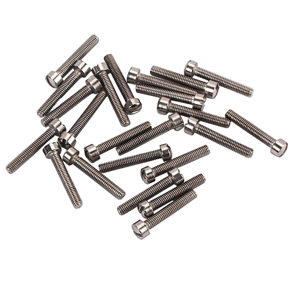 24x Guitar Bass Double Coil/Single Coil Pickup Screw 3x20mm Musical Instrument