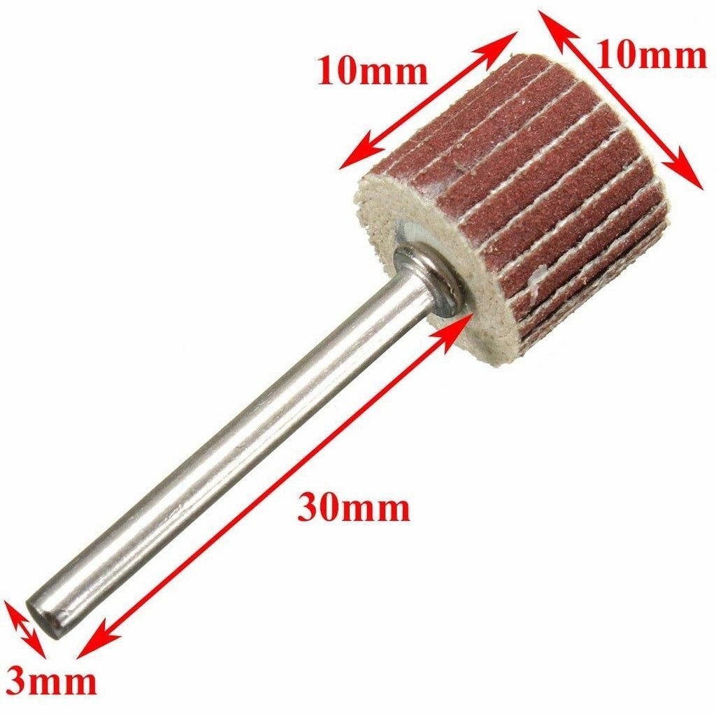 12pcs 240Grit Sanding Flap Wheel Sand Paper Rotary Die Grinder Drill Bit