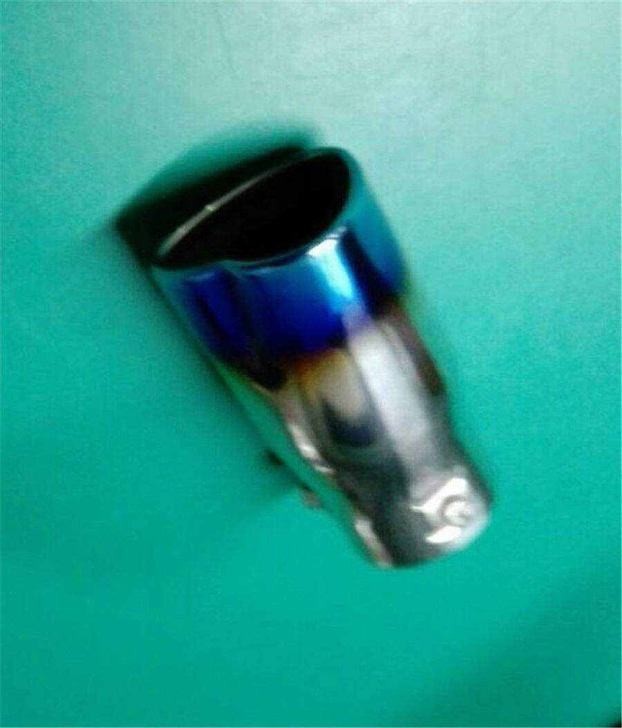 63mm Inlet Dia Blue Burn Heart Shaped Car Exhaust Pipe Muffler Tip Creative Gift