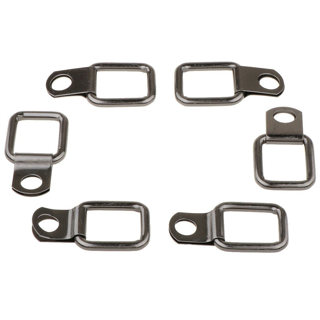 6pcs Small Steel D-Ring Tie Downs for Case Truck Cargo Trailer RV Anchor