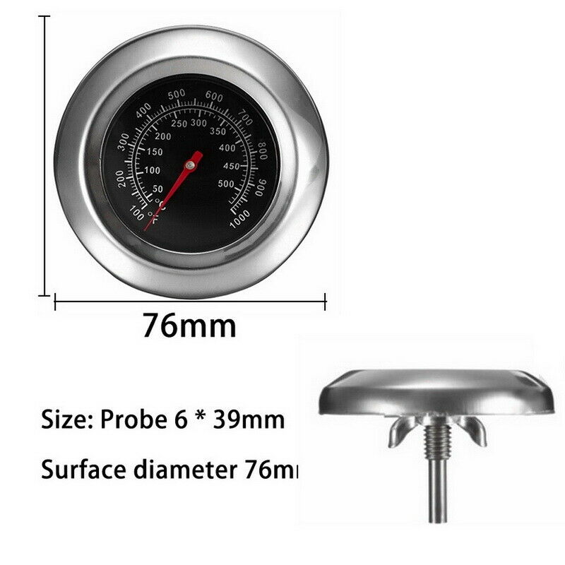 Barbecue BBQ Grill Thermometer Temp Gauge Outdoor Camping Cook Food Tool