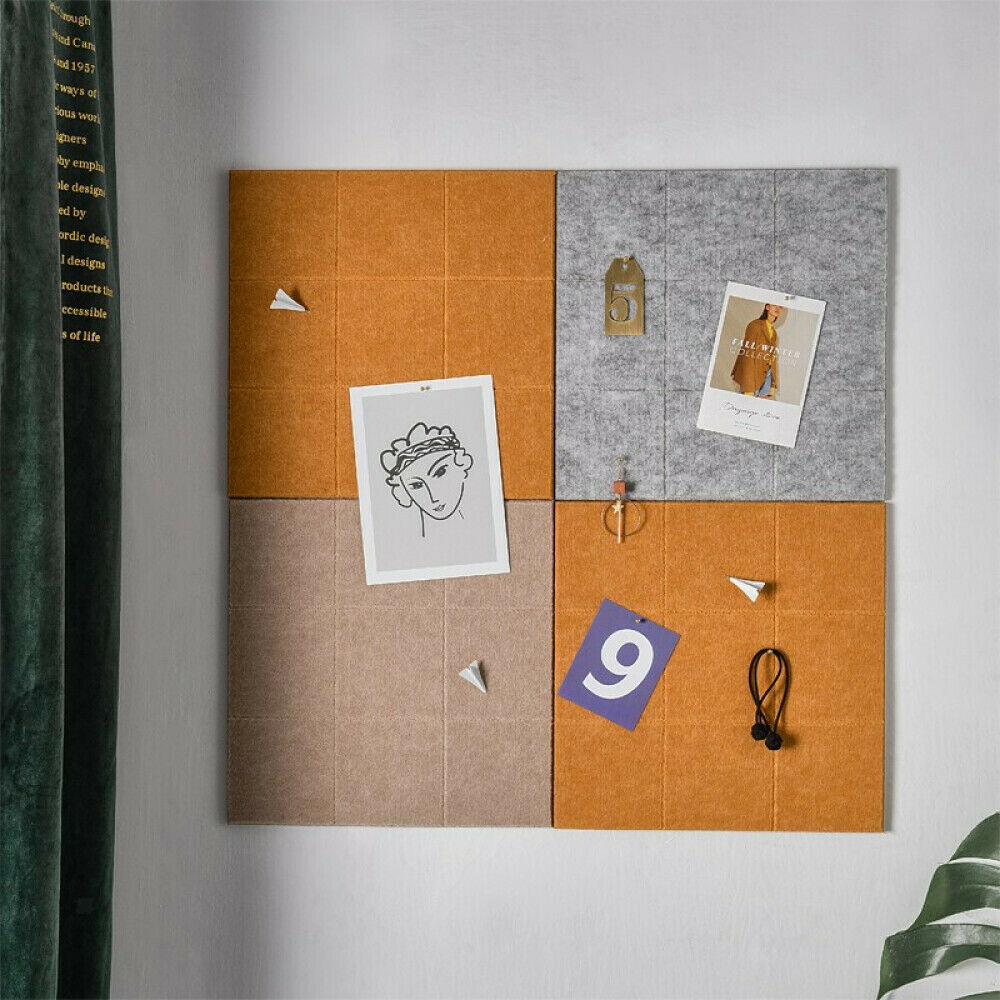 2pcs Hanging Message Board Felt Memo School Pinboard Panels Organizer Decor