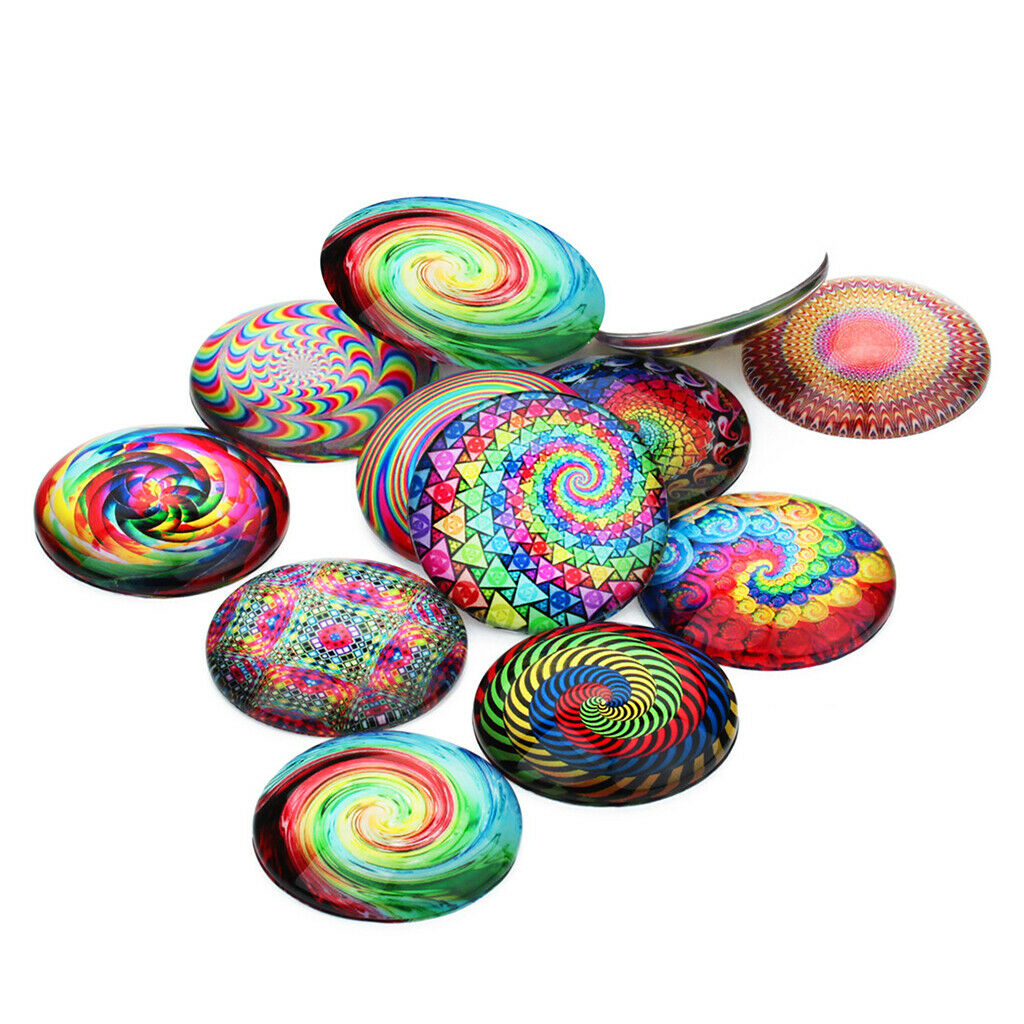 20pcs Flower Pattern Glass Flatback Cabochons Scrapbooking Diy Cell Phone Case